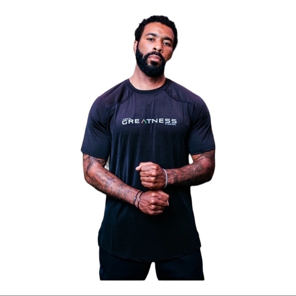 ACTIVELY Black Men's GREATNESS Performance Shirt - Picture 1 of 11